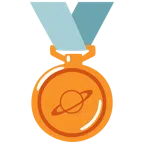 medaglia di bronzo + pianeta con satellite