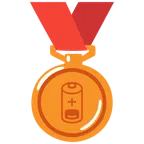 medaglia di bronzo + batteria scarica