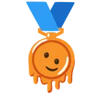medaglia di bronzo + faccina che si scioglie