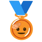 medaglia di bronzo + faccina che fa il saluto