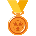 medaglia di bronzo + simbolo della radioattività
