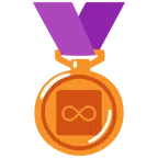 medaglia di bronzo + simbolo dell’infinito