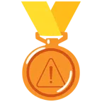 medaglia di bronzo + simbolo di avviso