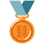 medaglia di bronzo + catene