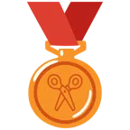 medaglia di bronzo + forbici