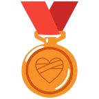 medaglia di bronzo + cuore guarito