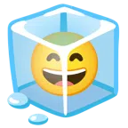 ก้อนน้ำแข็ง + หน้ายิ้มตายิ้ม และอ้าปาก