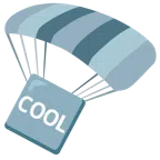 paracaídas + botón COOL