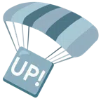 paracaídas + botón UP!