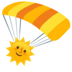 paracaídas + sol con cara