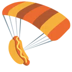 paracaídas + perrito caliente