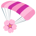 paracaídas + flor de cerezo