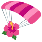paracaídas + flor de hibisco