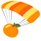 paracaídas + mandarina