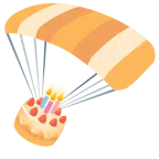 paracaídas + tarta de cumpleaños