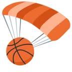 paracaídas + balón de baloncesto