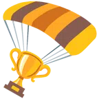 paracaídas + trofeo