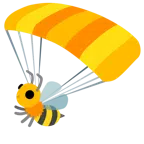 paracaídas + abeja