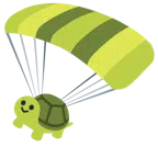 paracaídas + tortuga