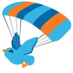 paracaídas + pájaro