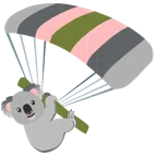 paracaídas + koala