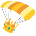 paracaídas + corona