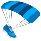 paracaídas + zapatilla deportiva