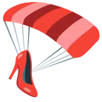 paracaídas + zapato de tacón