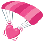 paracaídas + corazón latiendo