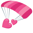 paracaídas + dos corazones