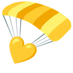 paracaídas + corazón amarillo