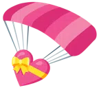 paracaídas + corazón con lazo