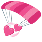 paracaídas + corazones giratorios