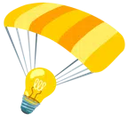 Fallschirm + Glühbirne