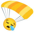 paracaídas + cara de sueño