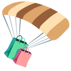 paracaídas + bolsas de compras