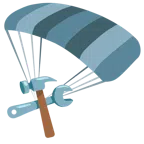 paracaídas + martillo y llave inglesa