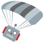 paracaídas + robot