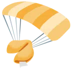 paracaídas + galleta de la fortuna