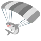 paracaídas + tiburón