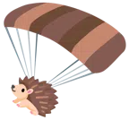 paracaídas + erizo