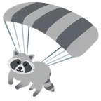 paracaídas + mapache