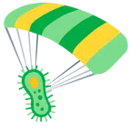 paracaídas + microbio