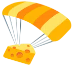 paracaídas + cuña de queso