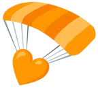 paracaídas + corazón naranja