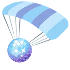 paracaídas + bola de espejos
