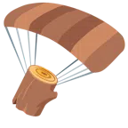 paracaídas + madera