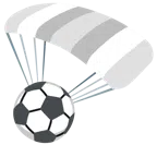 paracaídas + balón de fútbol