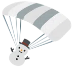 paracaídas + muñeco de nieve