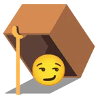 Mausefalle + süffisant lächelndes Gesicht